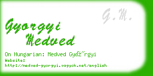 gyorgyi medved business card